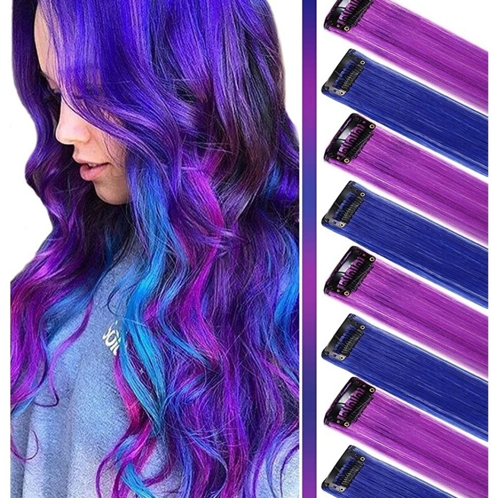 8PCS hair Extension Highlight Clip in Colored Hair